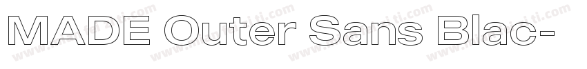 MADE Outer Sans Blac字体转换